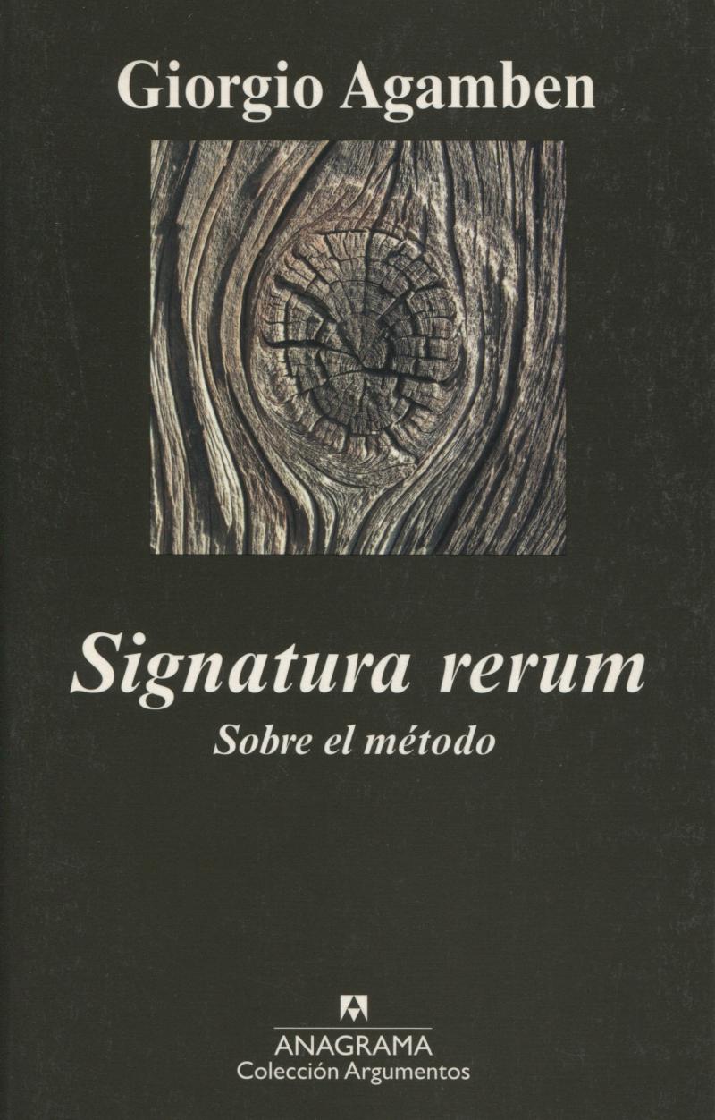 Portada del libro SIGNATURA RERUM - SOBRE EL MÉTODO