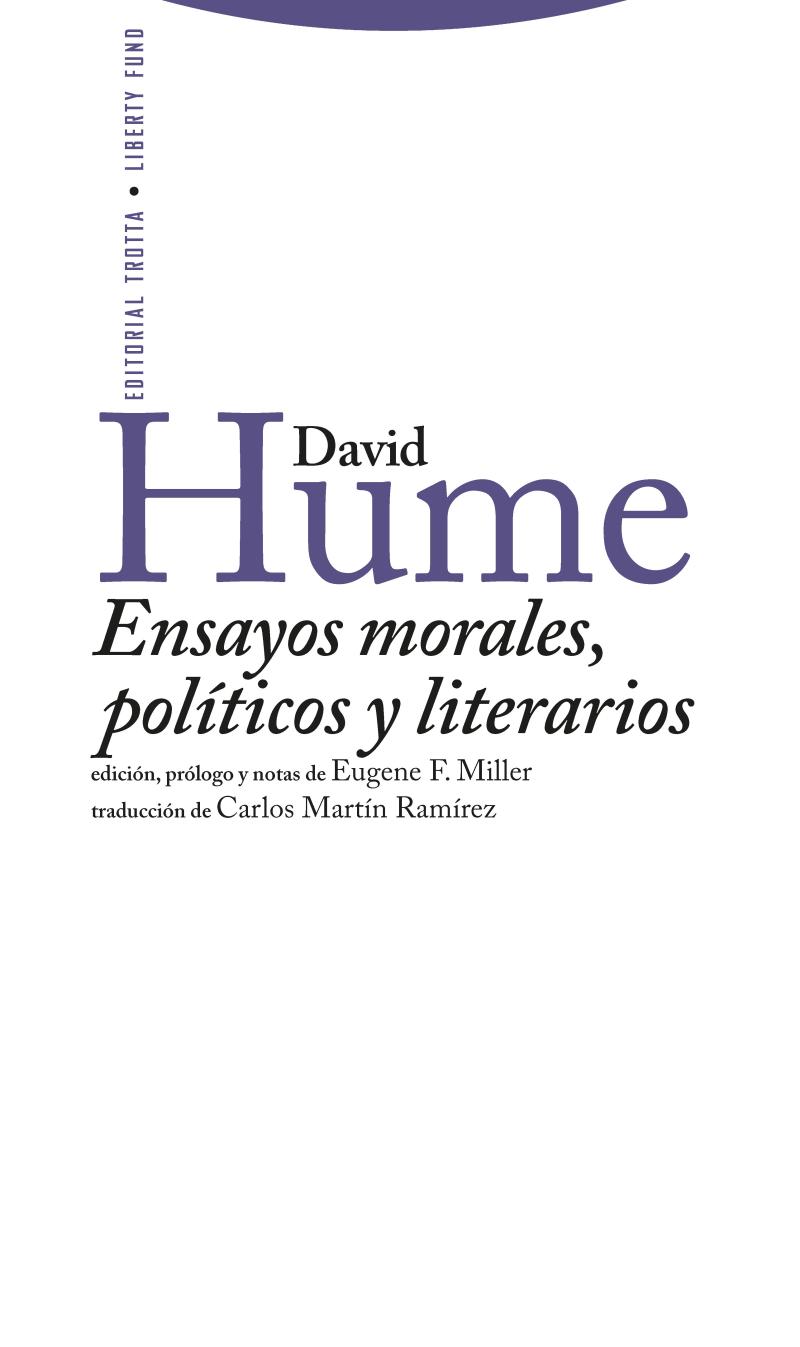 Portada del libro ENSAYOS MORALES POLITICOS Y LITERARIOS